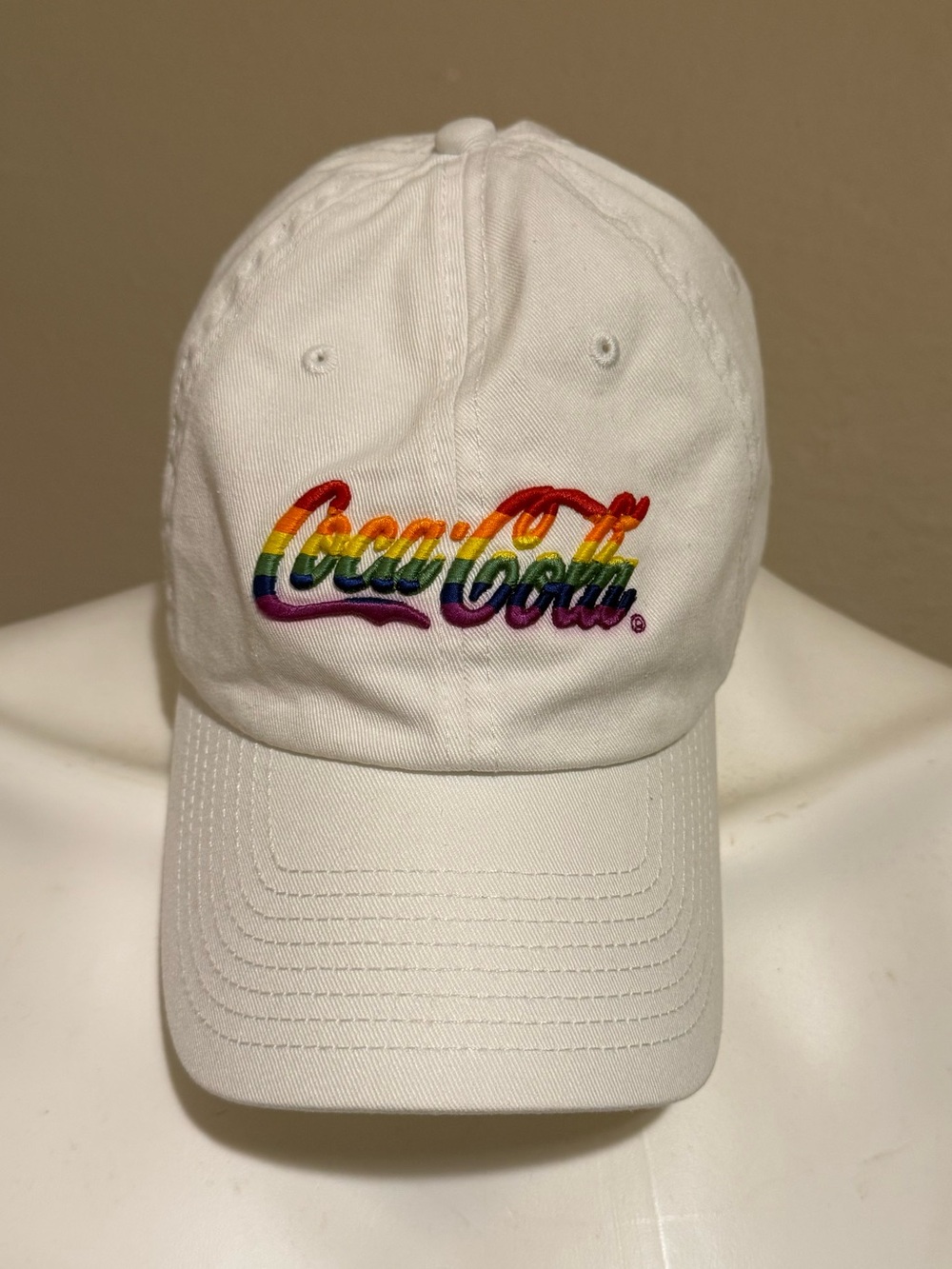 Coca-Cola Rainbow Logo Washed Slouch Dad Hat